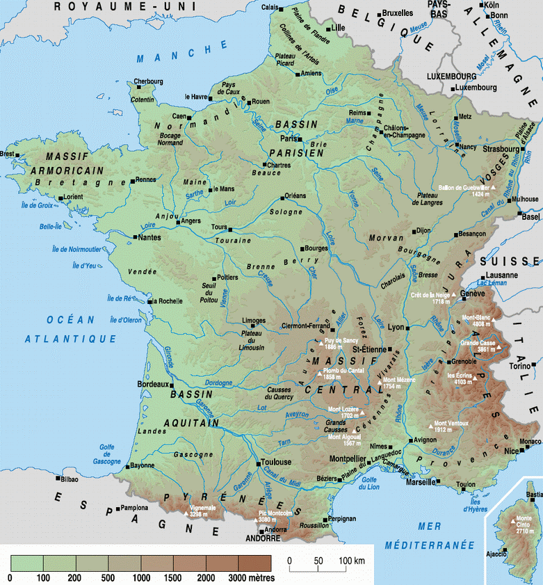 Carte de France détaillée - Voyages - Cartes