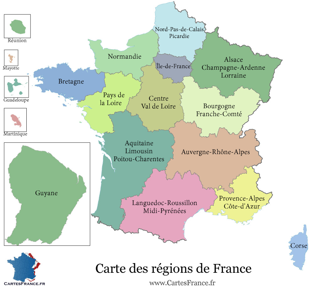 Carte De France Region Carte Des R Gions Fran Aises