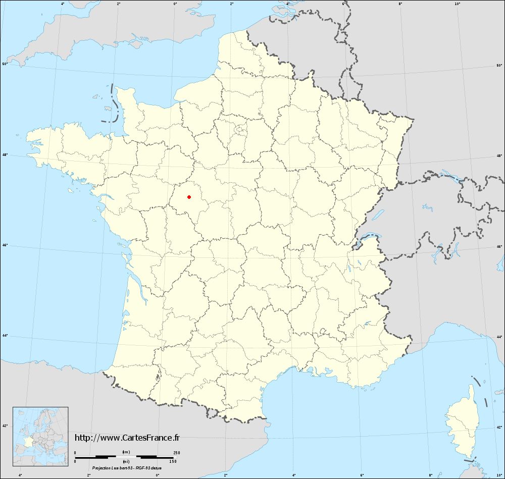 Fond de carte administrative de Chambray-lès-Tours