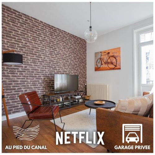 Le Canal,Hyper centre, Cosy, fibre, parking privée, 1 a 4 pers : Appartements proche de Montargis