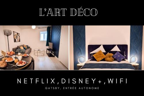 L-Art Déco 3 étoiles Wifi, Netflix, Disney, Coeur de Bastide : Appartements proche de Villefranche-de-Rouergue