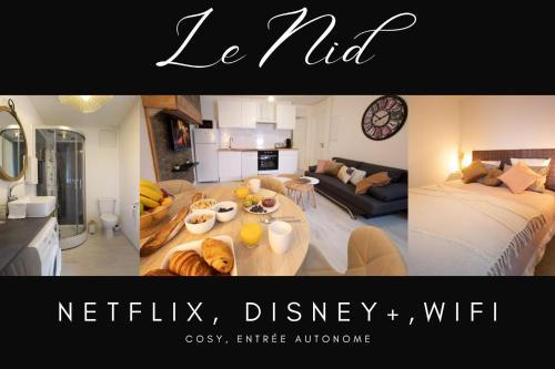 Le Nid 3 étoiles Wifi, Netflix, Disney, Coeur de Bastide : Appartements proche de Villefranche-de-Rouergue