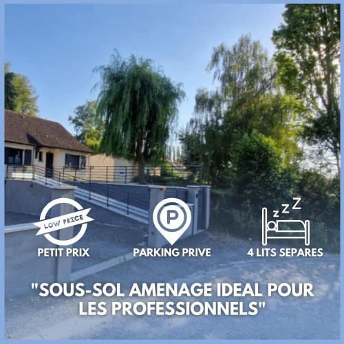 Sous-sol aménagé tout équipé avec jardin & parking : Appartements proche de Flesselles