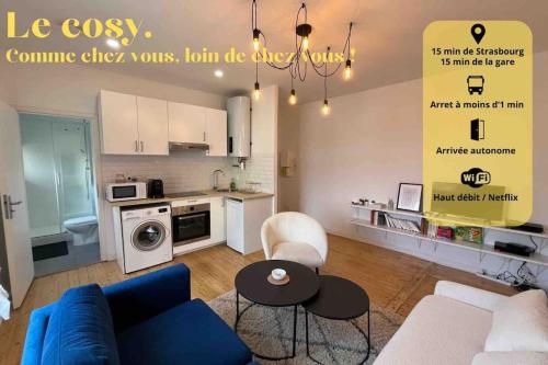 Le Cosy T2 15 min de Strasbourg : Appartements proche de Bischheim