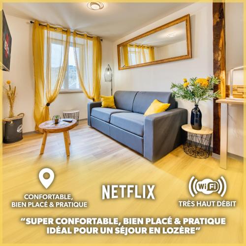 Les Hourtous Netflix Wi-Fi Fibre Terasse 4 pers : Appartements proche de Banassac