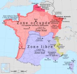 Carte de France, des régions et des principales villes Stock